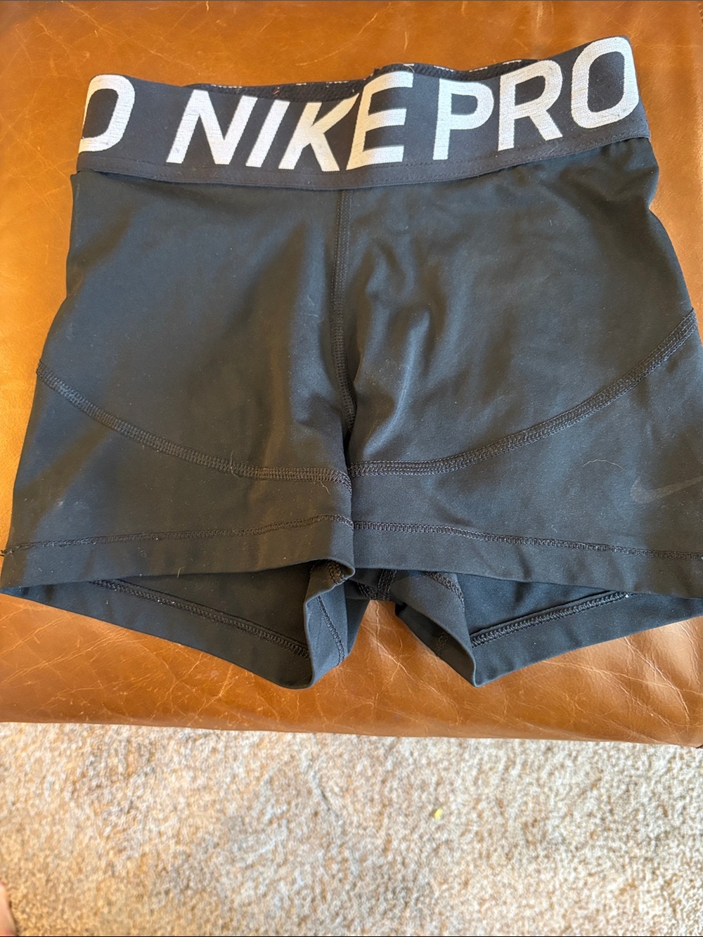 Nike Pro Black Pro Double-Layer Athletic Shorts